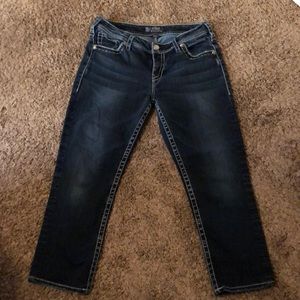 Silver Brand Capris Dark Wash Jeans